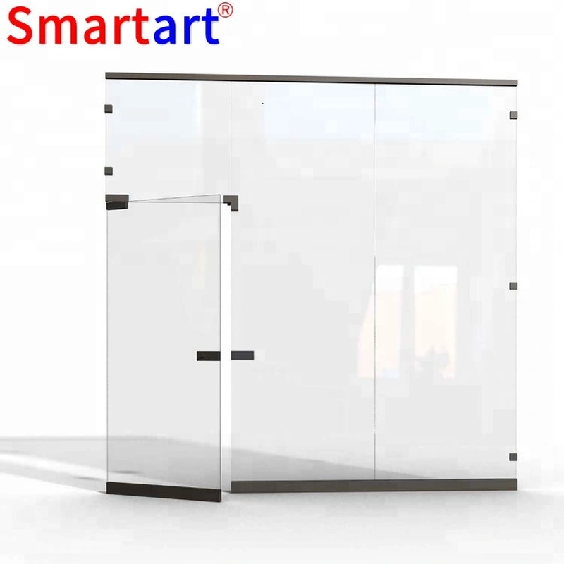 أبواب زجاجية آمنة مضادة للرصاص بدون إطار