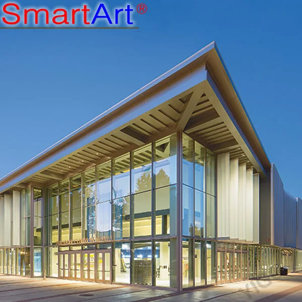 واجهات المباني المصنوعة من الفولاذ المقاوم للصدأ والزجاج