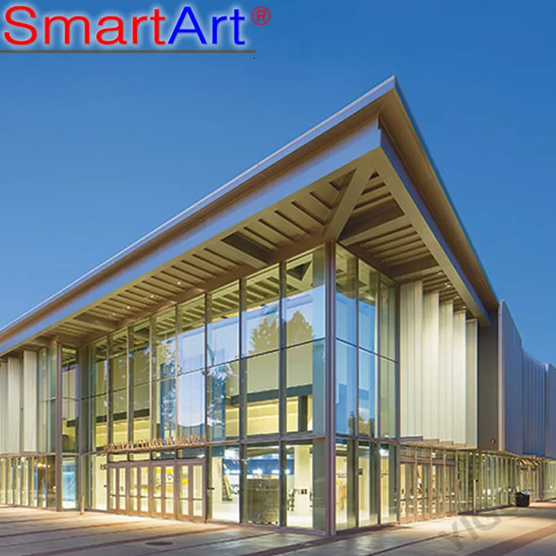 واجهات المباني المصنوعة من الفولاذ المقاوم للصدأ والزجاج