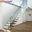 High Quality Best Selling Glass Spiral Stair led Step glass Staircase