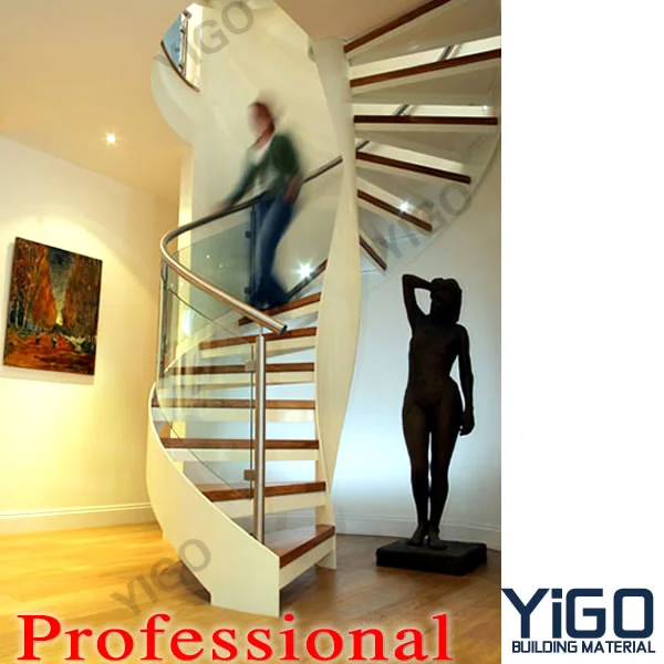 оптовая продажа винтовая лестница нержавеющая сталь стеклянная винтовая лестница