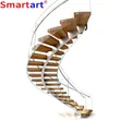 Popular Indoor Curved Wood Staircase