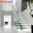 High Quality Best Selling Glass Spiral Stair led Step glass Staircase