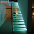 Modern Floating Straight Staircase Marble Step Design 