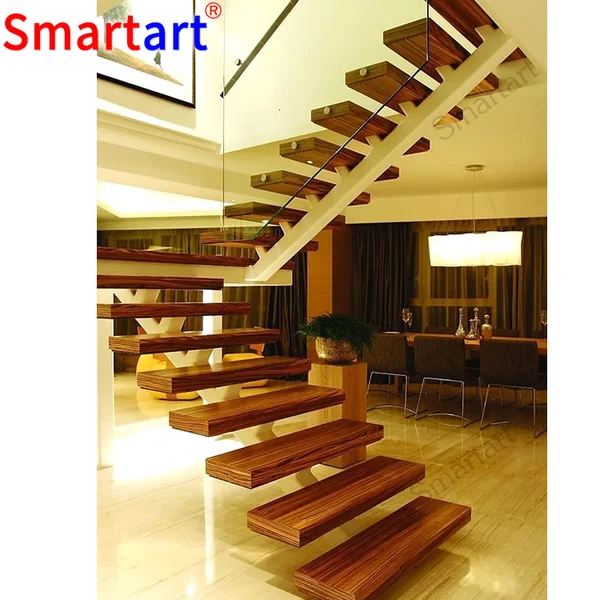 Made Of Solid Pine Wood Invisible Stairs Space Saving