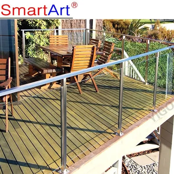 Nuevo diseño de barandillas de escalera de cristal, columna de escalera de cristal