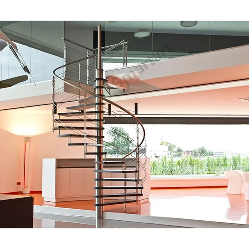 Escaleras de caracol con peldaños de madera a precio competitivo en Foshan