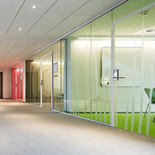 Mampara de cristal de doble pared de fábrica SmartArt para hotel