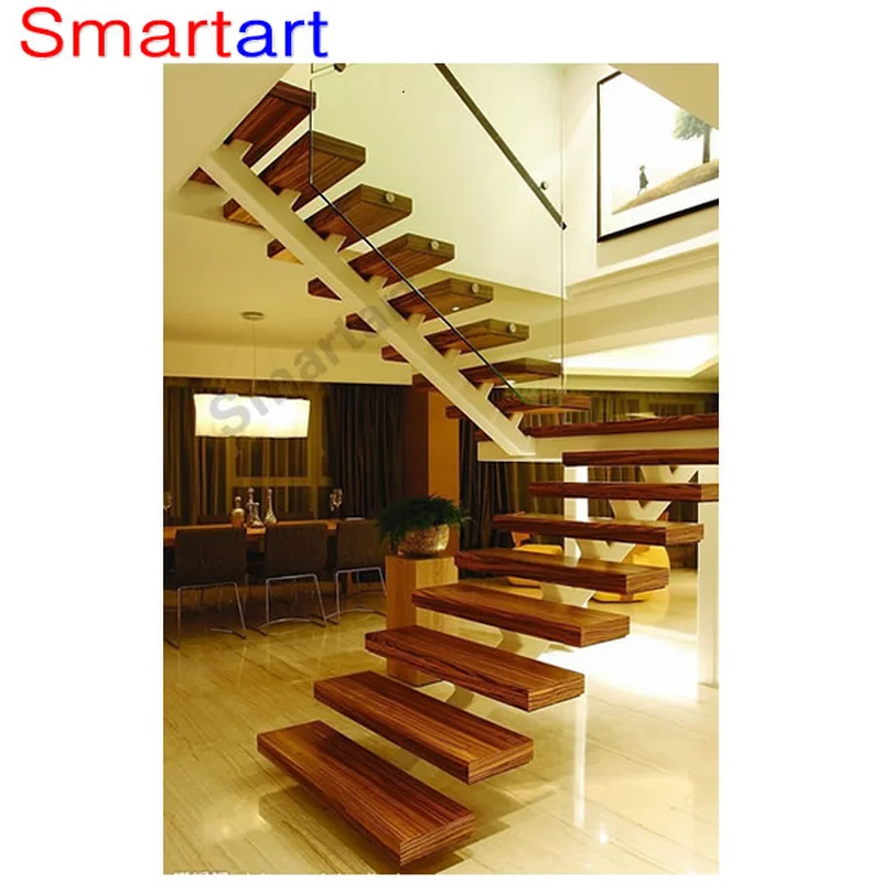 Smart Art Factory Hot Sale Modern Design Indoor Mono Stringer Staircase