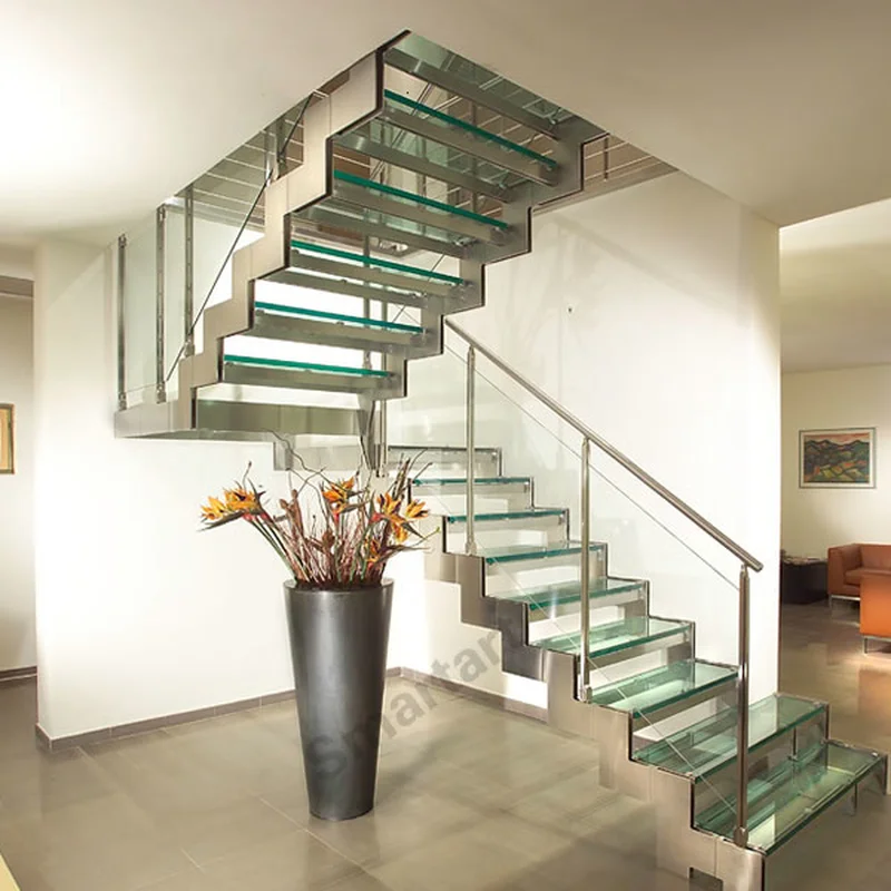 Smart Art Luxury Double stringer glass stairs