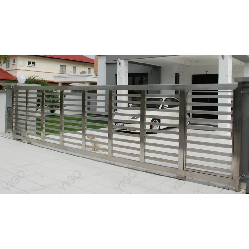 portail coulissant électrique extérieur en acier inoxydable avec télécommande