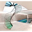 Popular Indoor tempered glass stairs with LED light 