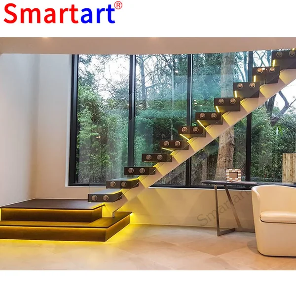 New Designed Popular Mono stringer stairs 