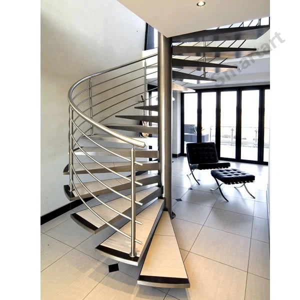 Escaleras de caracol con peldaños de madera a precio competitivo en Foshan
