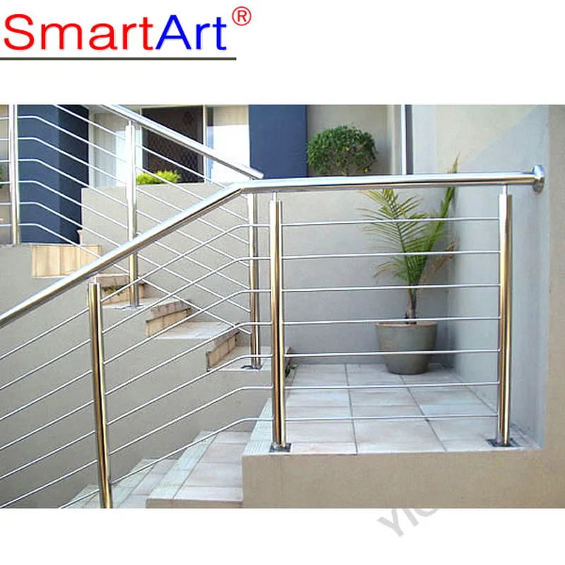 rampe d'escalier extérieure en acier inoxydable  