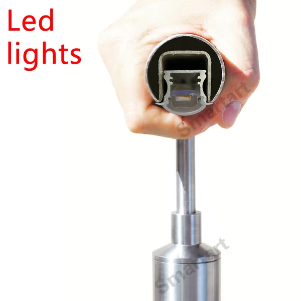 Pasamanos de acero inoxidable con LED de nuevo diseño de arte inteligente  