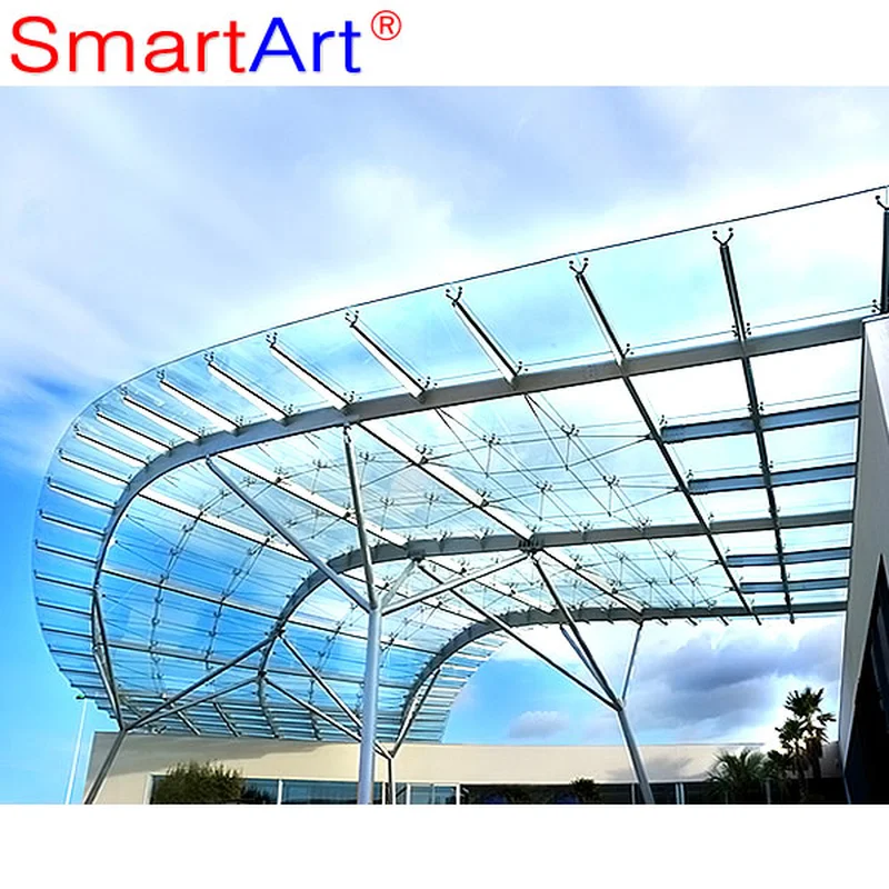 شركة smartart design لصناعة المظلات الزجاجية المنحنية