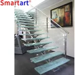 High Quality Best Selling Glass Spiral Stair led Step glass Staircase