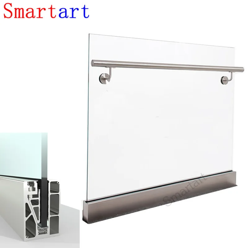 стеклянные алюминиевые перила, ламинированная стеклянная балюстрада со светодиодной подсветкой