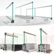 garde-corps en verre à base d'aluminium monté au sol SmartArt pour terrasse