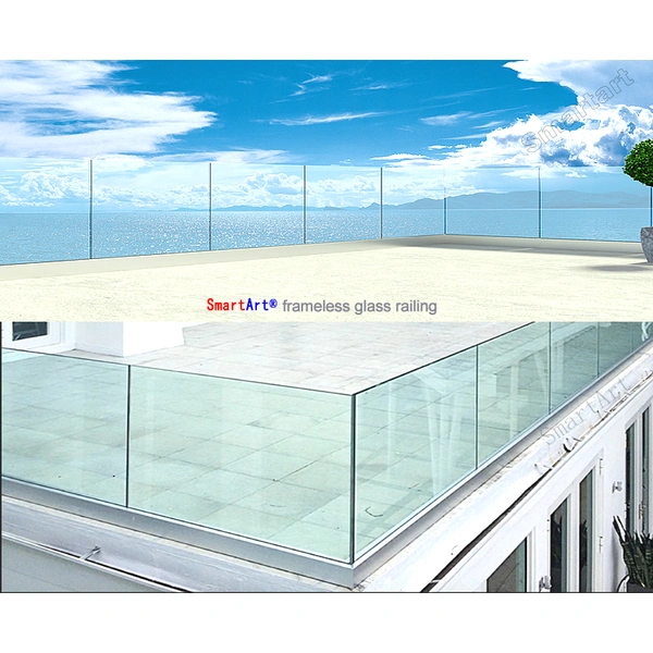 Barandilla de cristal led para exterior de cubierta  