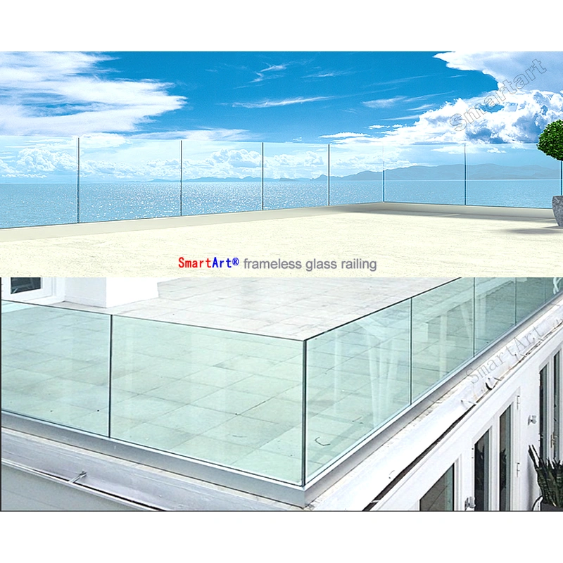 Barandilla de cristal led para exterior de cubierta  