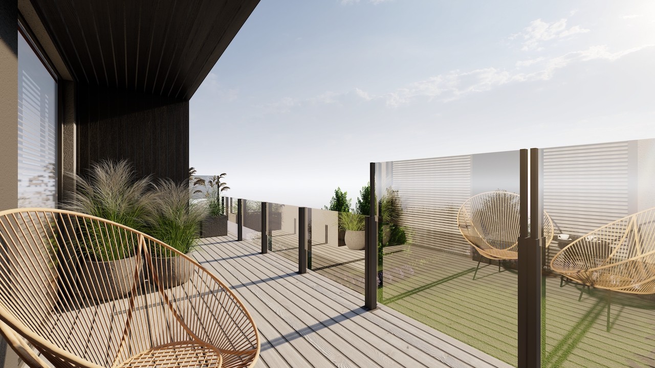What are the main benefits of using retractable glass railings in outdoor spaces?