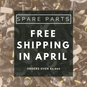 April 2017 - Free Shipping on Spare Part Orders exceeding $1000