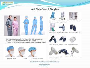 static clothing, antistatic shoes (conductive shoes)