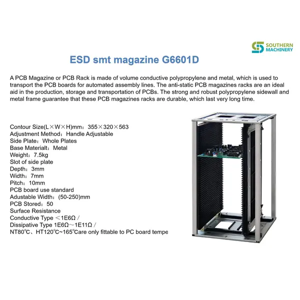 SMT PCB ESD Magazine Rack G6601D 355×320×563 –Smart EMS factory partner