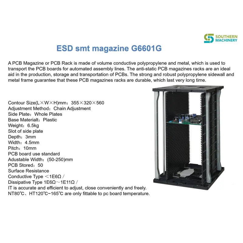 SMT PCB ESD Magazine Rack G6601G 355×320×560 –Smart Factory
