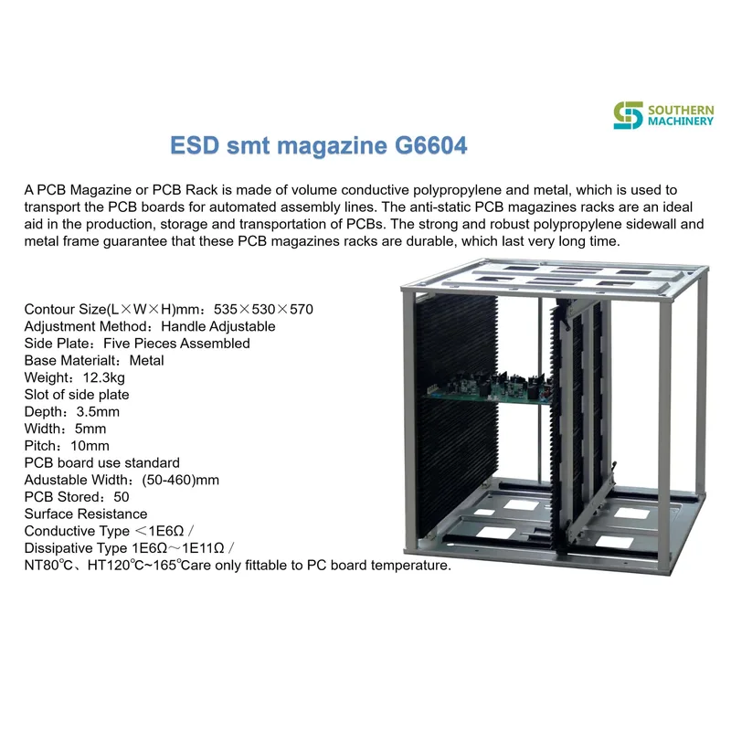 SMT PCB ESD Magical Rack G6604 (50-460) مم - شريك مصنع Smart EMS