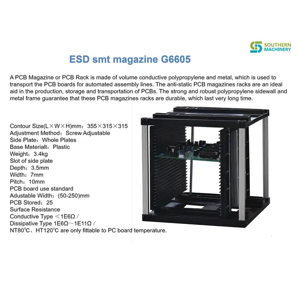 Стеллаж для журналов smt pcb esd g6605 (50-250) мм – партнер умной фабрики ems