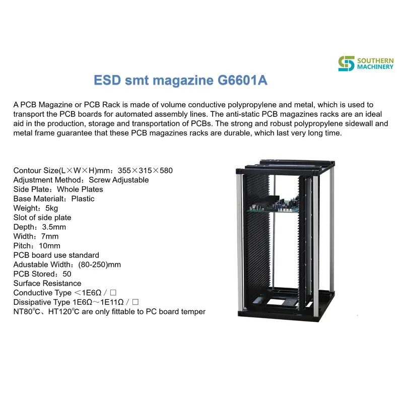 SMT PCB ESD Magazine Rack G6601A 355×315×563 –Smart EMS factory partner
