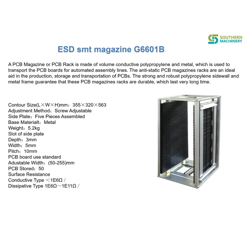 SMT PCB ESD Magazine Rack G6601B 355×320×563 –Smart EMS factory partner
