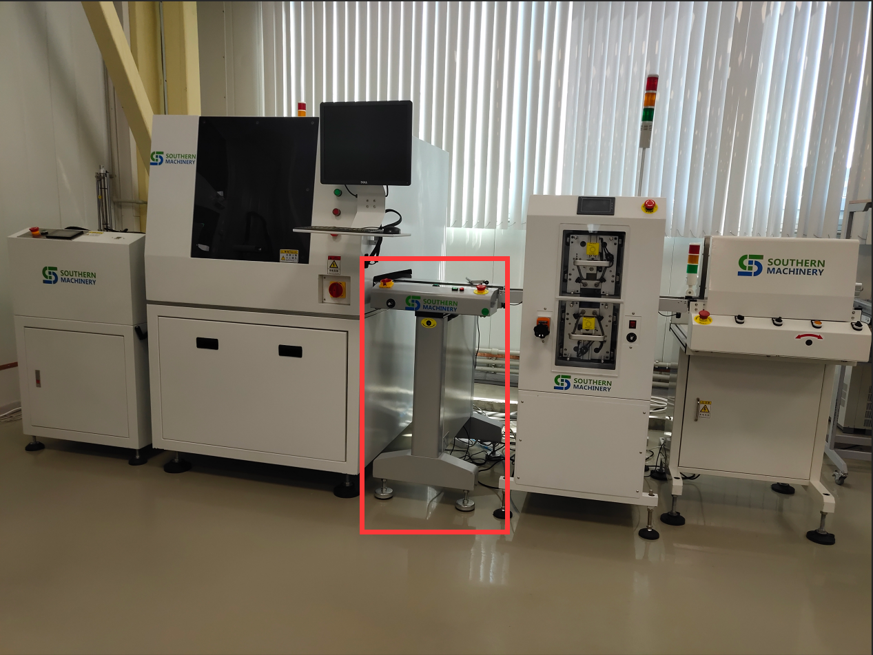 Line layout of the S-H407 high-end conveyor between process machines