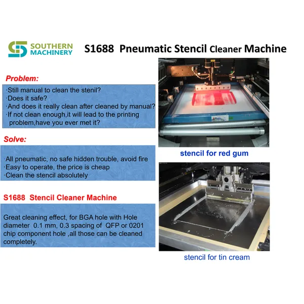 S1688 SMT Stencil Cleaning Machine - شريك مصنع Smart EMS