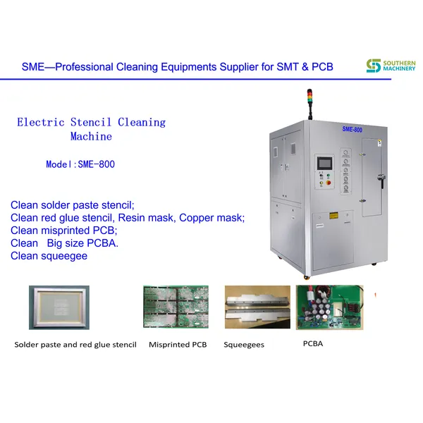 machine de nettoyage de pochoir électrique sme800 - partenaire d'usine smart ems