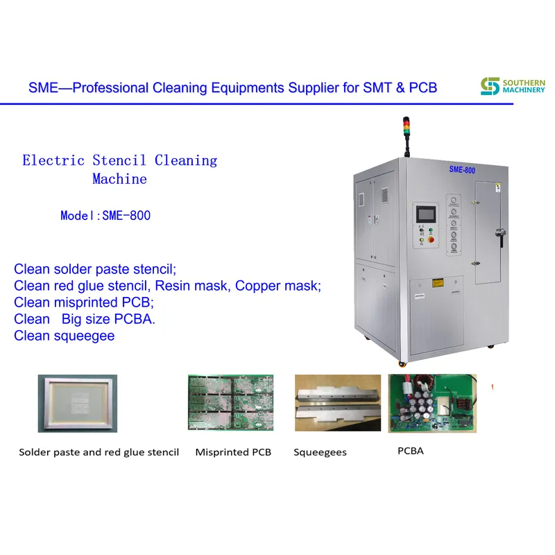 machine de nettoyage de pochoir électrique sme800 - partenaire d'usine smart ems