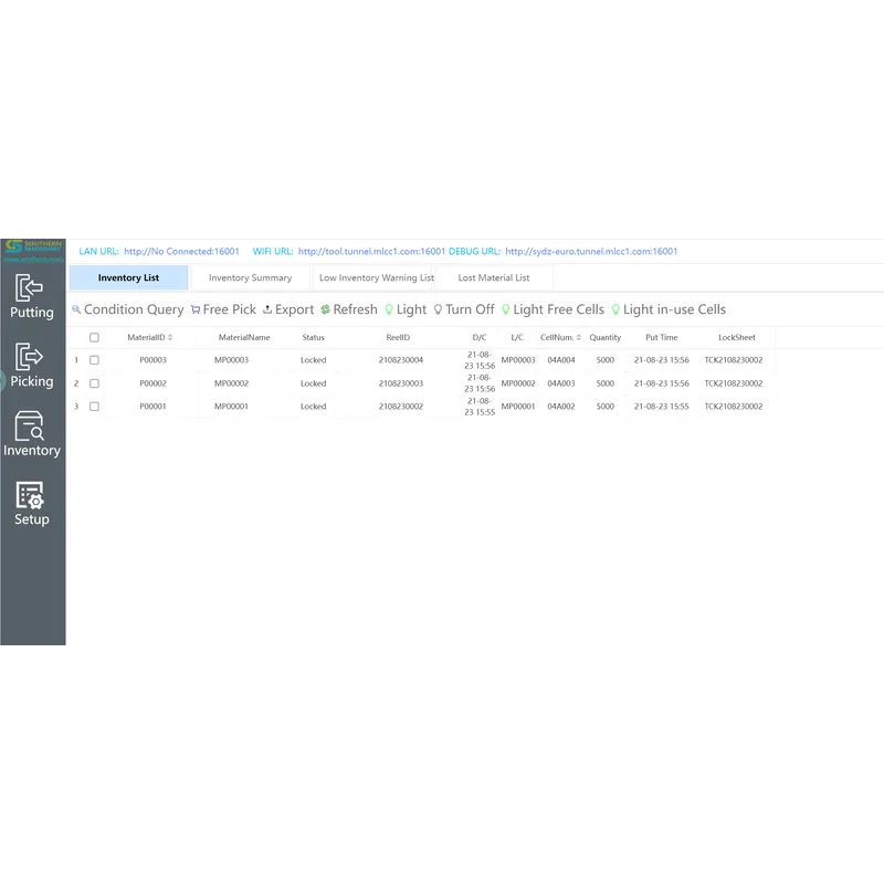 SIR5000B SMT Inelligent Reel Storage Torlley –Smart EMS factory partner