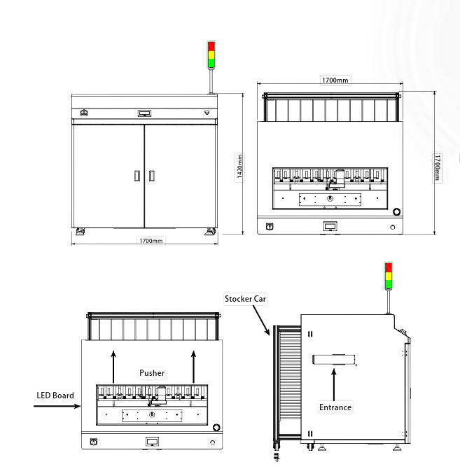 SCN250 90-degree PCB Turning Conveyor – Material Handling Equipment