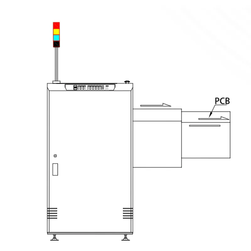 chargeur de pcb destacker // utilisation du déchargeur de pcb de stacker dans une carte nue - ems