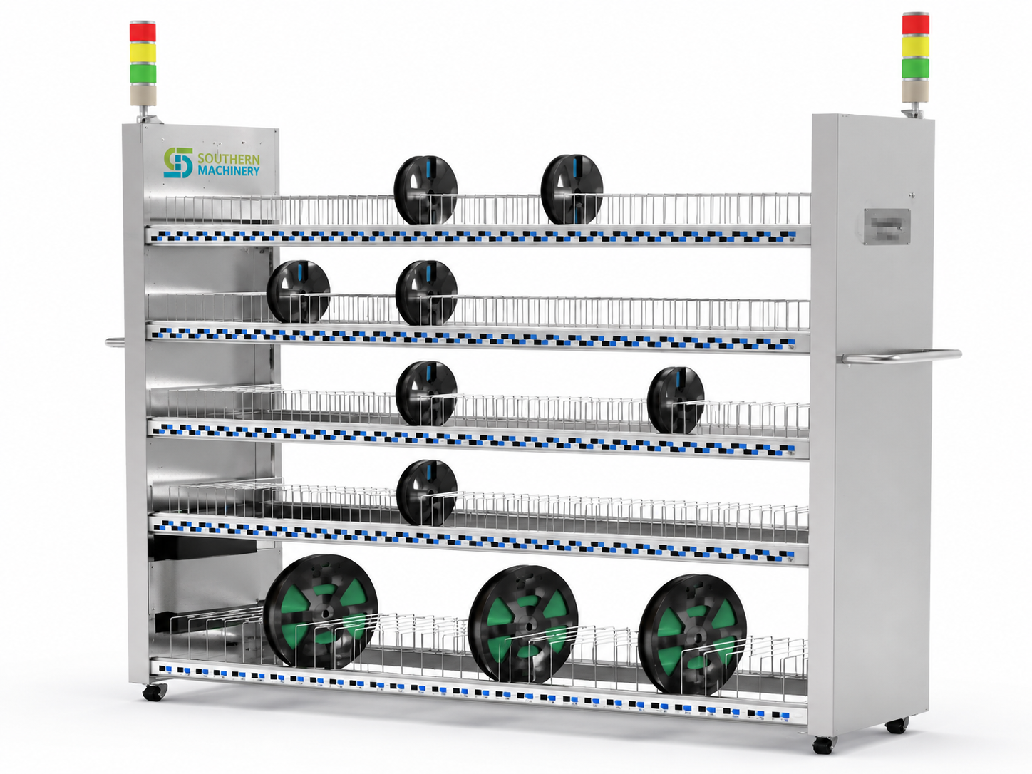 Mobile QR Code SMT Reel Storage Rack | Intelligent Material Management System