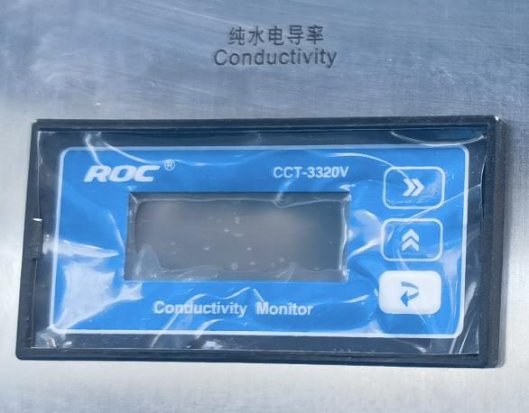 ROC CCT-3320V conductivity monitor on a DI water machine panel