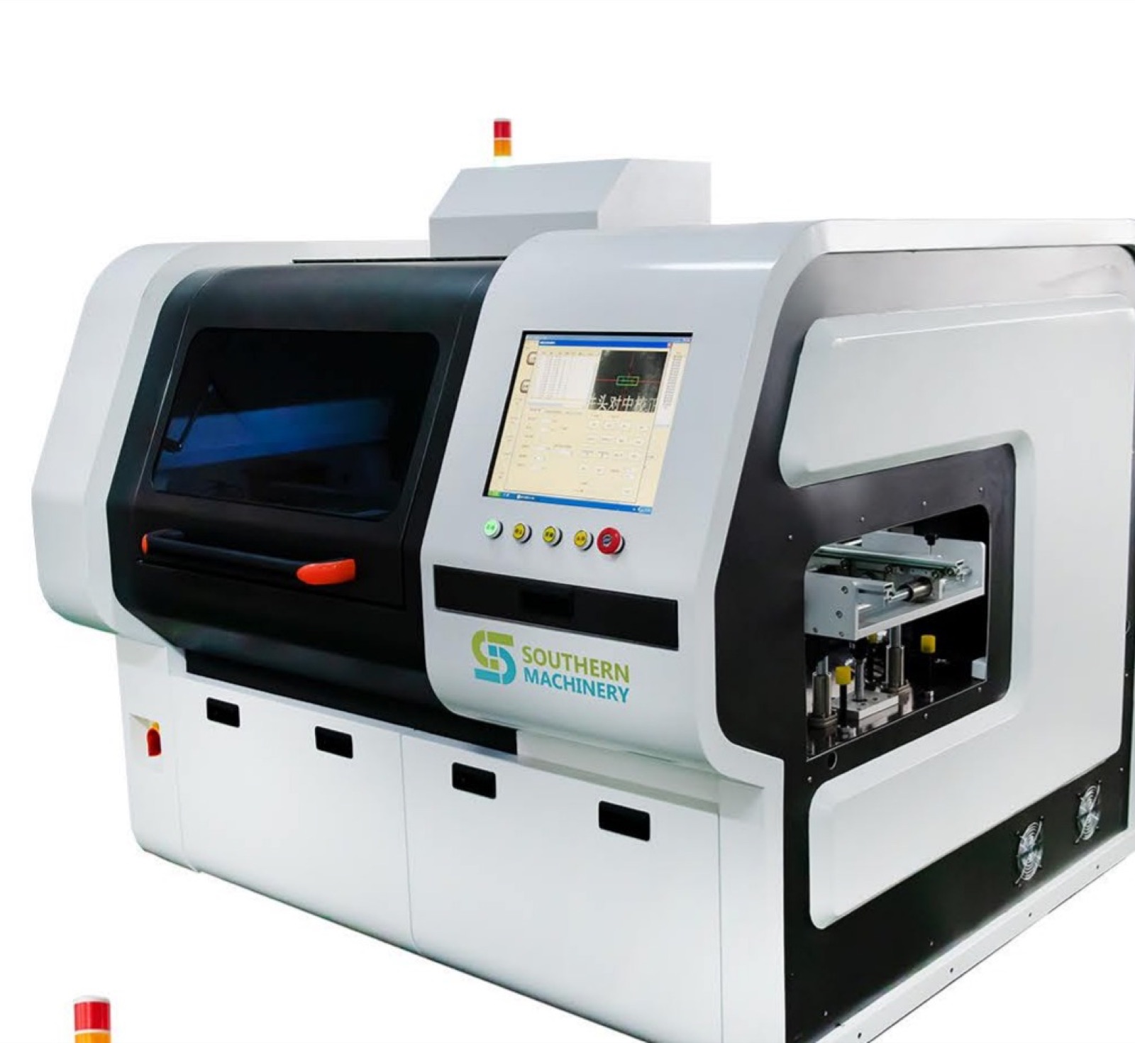 S3010A radial insertion machine inserting taped radial lead components for THT PCB assembly