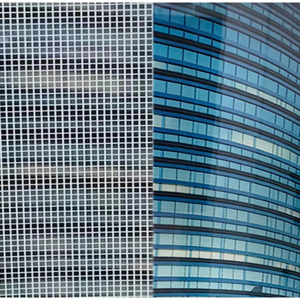 Decorative Film  White Grid Pattern