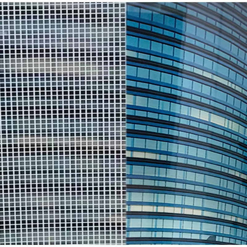 Decorative Film  White Grid Pattern