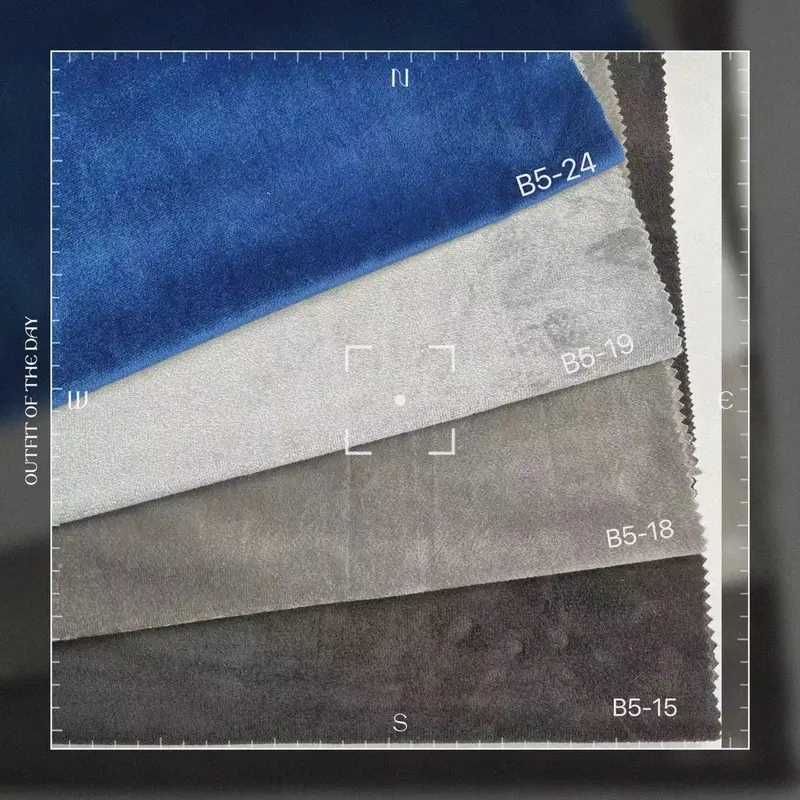 Warp Knit Upholstery  Embossed Printing Waterproof Holland Velvet