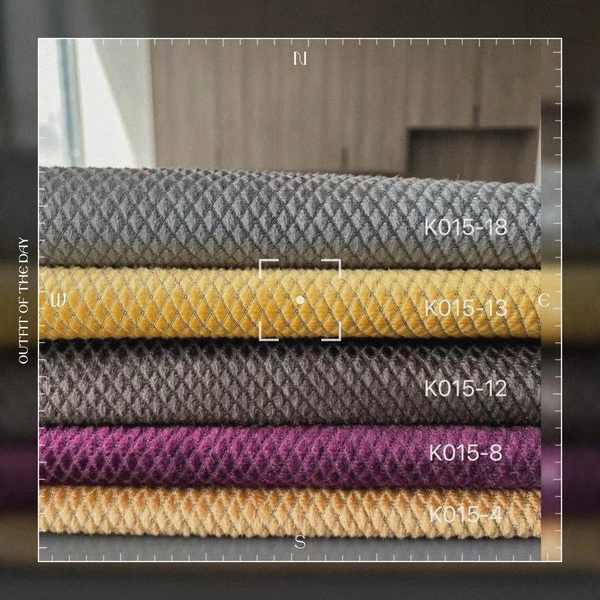 SUEDE FABRIC CHECKED DESIGN DIMOND DESIGN FABRIC SOFA FABRIC