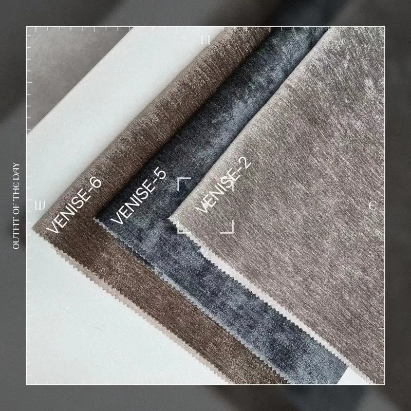 CHENILLE SOFA FABRIC  JACQUARD FABRIC VENISE PLAIN SOFA FABRIC